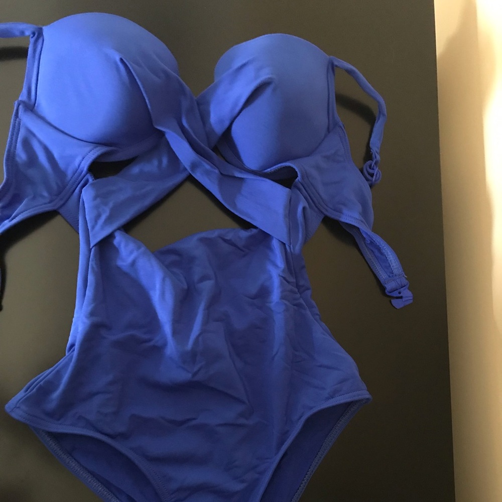 Adorable royal blue one piece swim suit!